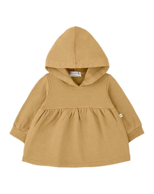 Robe à capuche Valentina jaune moutarde
