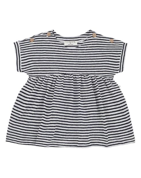 Robe en Lin mélangée Teresa bleu marine