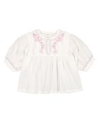 Blouse brodée Poonam blanche