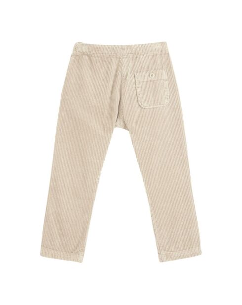 Pantalon en Velours Côtelé Boutonné écru