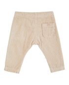 Pantalon en Velours Côtelé Boutonné écru