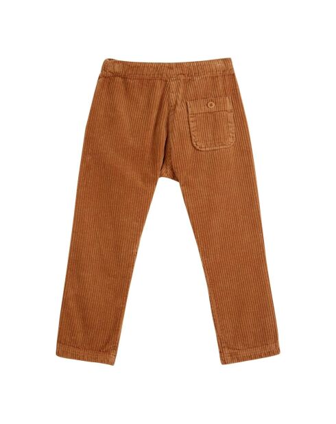 Pantalon en Velours Côtelé Boutonné camel