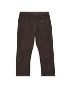 Pantalon en Velours Côtelé Boutonné gris anthracite