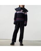 Pantalon Velours bleu nuit