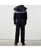 Pantalon Velours bleu nuit