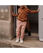 Sweat Velours en Coton Bio Souris camel