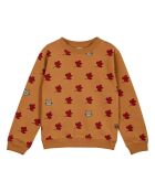 Sweat Velours en Coton Bio Souris camel
