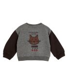 Sweat en Coton Bio Bicolore gris anthracite