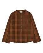 Kurta à Carreaux Tartan Grand-Père camel