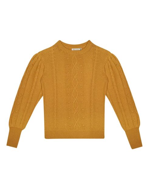 Senfgelber Lourdes-Pullover aus Wollmischung