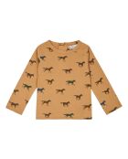 Sweat Coton Bio Fleuri camel