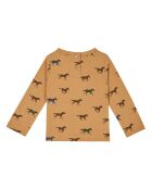Sweat Coton Bio Fleuri camel