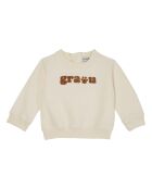 Sweat en Coton Bio Bouclette Graou écru