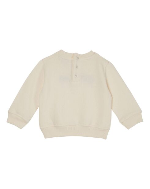 Bouclette Graou ecrufarbenes Sweatshirt aus Bio-Baumwolle