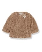 Manteau en Laine mélangée Façon Fourrure Uxue camel
