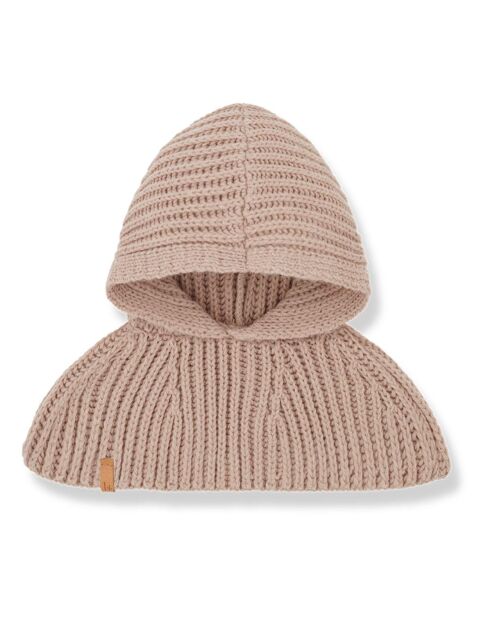 Cache-cou à capuche Telma rose