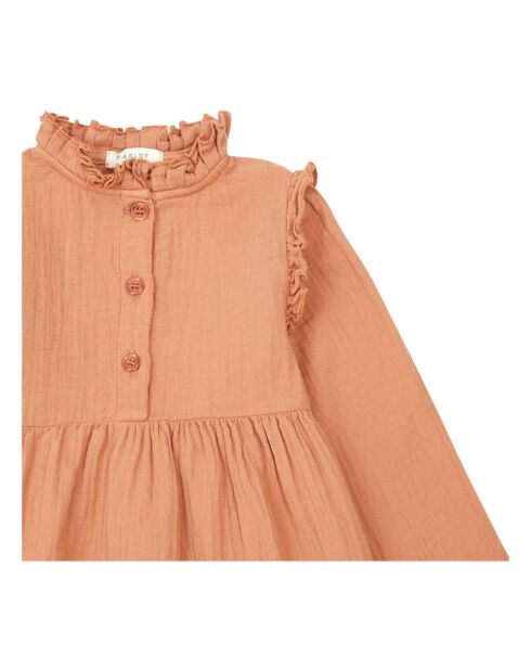 Robe en Gaze de Coton Suzon orange