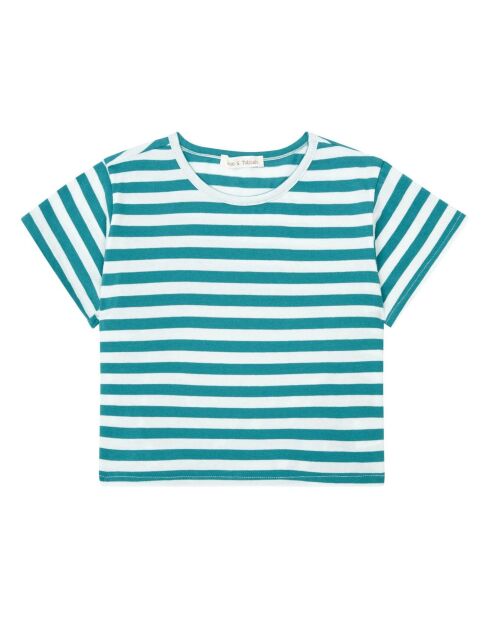 T-Shirt rayé vert