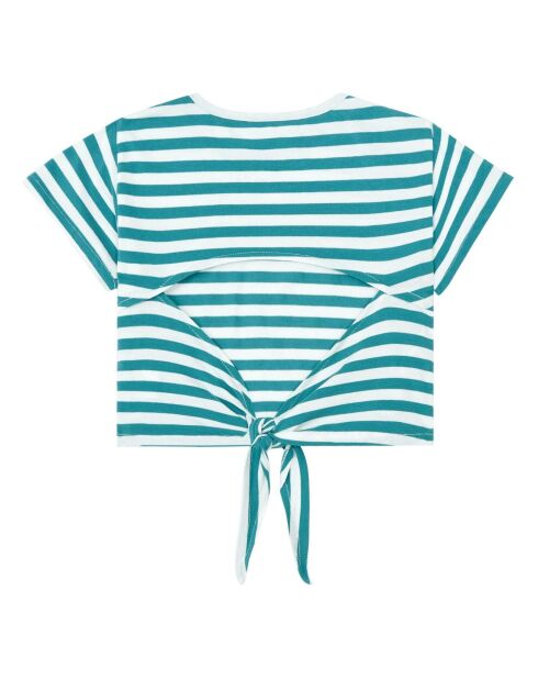 T-Shirt rayé vert