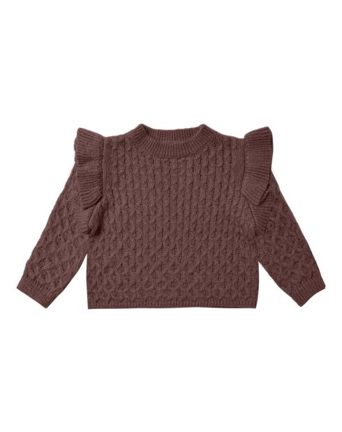 Pull Nid d'Abeille La Reina marron