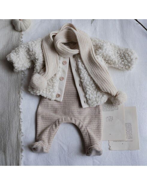 Echarpe Tricot Nele écrue