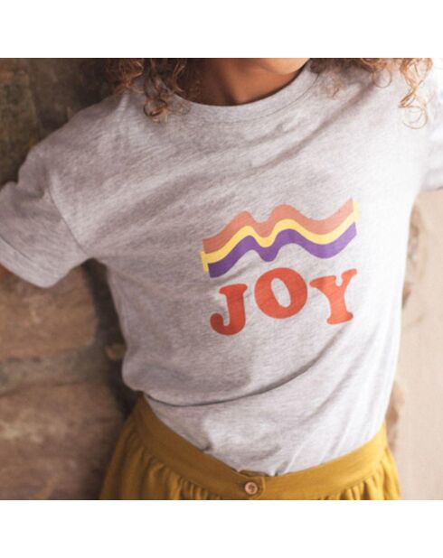 T-Shirt Coton Bio Mini Amore gris chiné