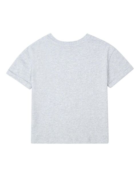 T-Shirt Coton Bio Mini Amore gris chiné