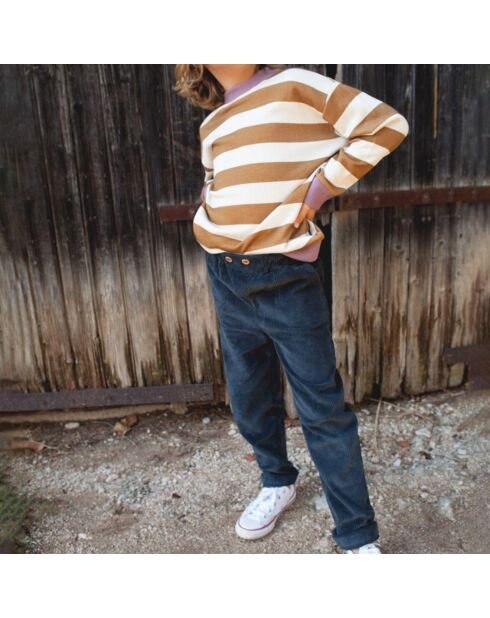 Pantalon en Velours Côtelé Marlito bleu marine