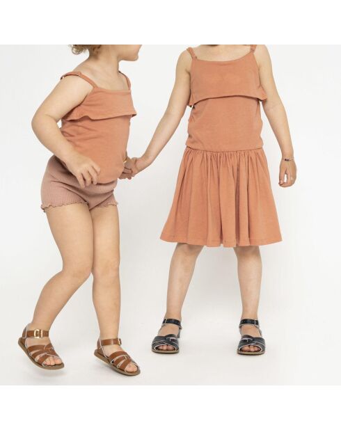 Robe Lis en  Coton Bio orange