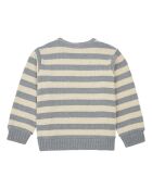 Pull Rayé beige/gris