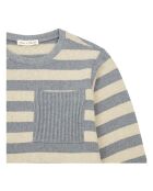 Pull Rayé beige/gris
