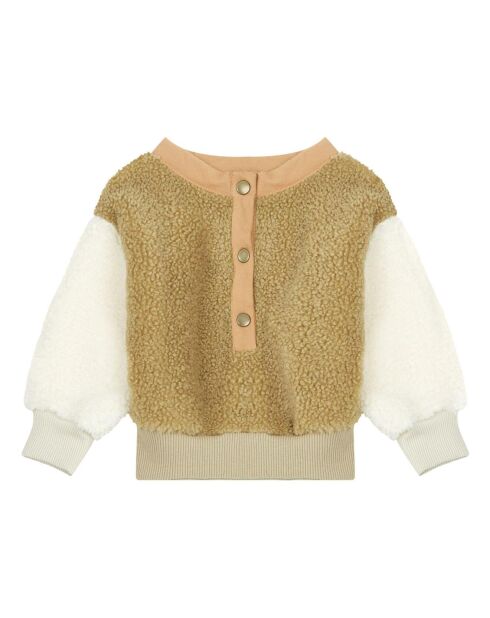 Sweat Façon Fourrure Bicolore Joe camel