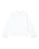 T-Shirt Col Dentelle ecru