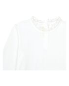 T-Shirt Col Dentelle ecru