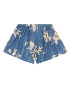 Short à Fleurs bleu indigo