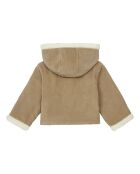 Manteau en Velours Fourré Andrea beige