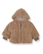 Veste  à Capuche en Laine mélangéeFaçon Fourrure Imanol camel