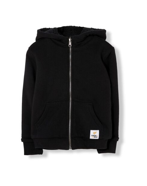 Sweat Zippé à Capuche Fourré Réversible Hooper noir