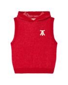 Pull à Capuche en Laine mélangée Yak rouge