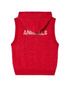 Pull à Capuche en Laine mélangée Yak rouge