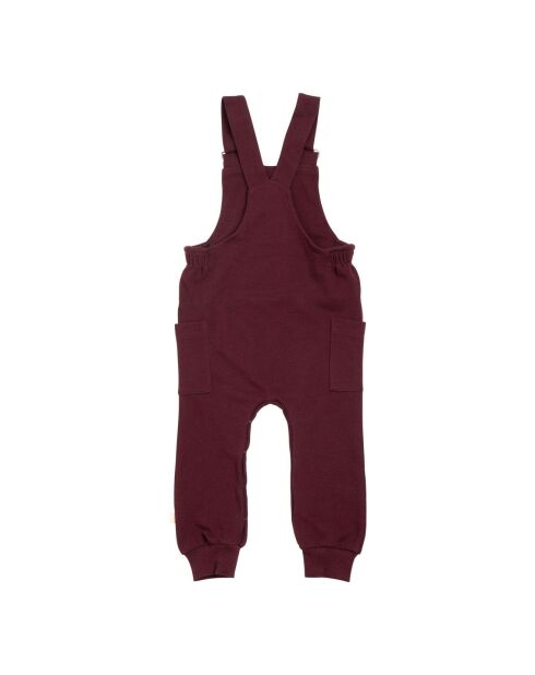 Salopette en Coton Bio Eikin bordeaux