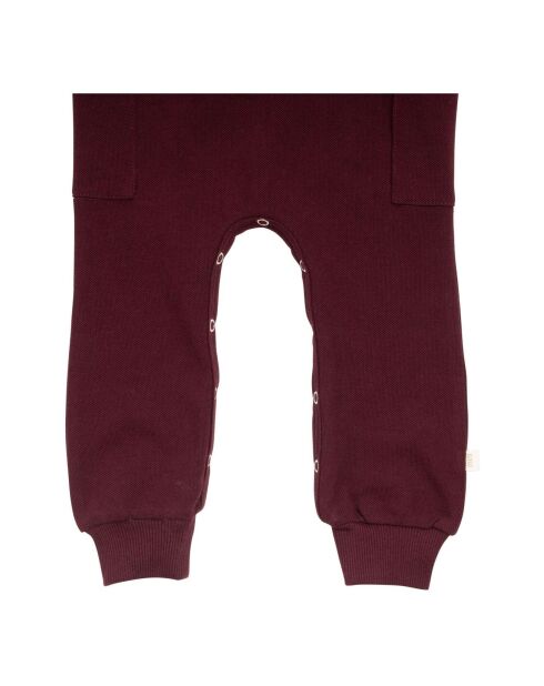 Salopette en Coton Bio Eikin bordeaux