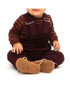 Salopette en Coton Bio Eikin bordeaux