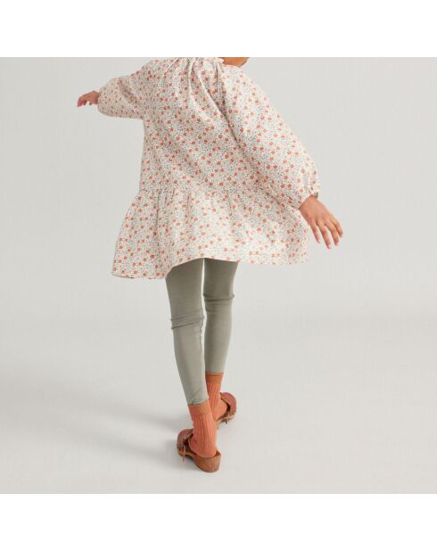 Robe Coton Bio Fleurie Edith écrue