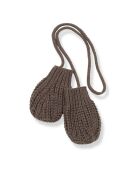 Mitaines Tricot Demi marron