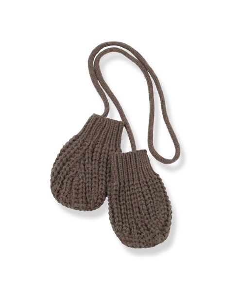 Mitaines Tricot Demi marron