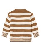 Pull Rayé camel