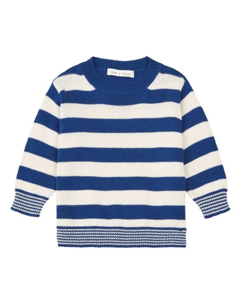 Pull Rayé bleu marine