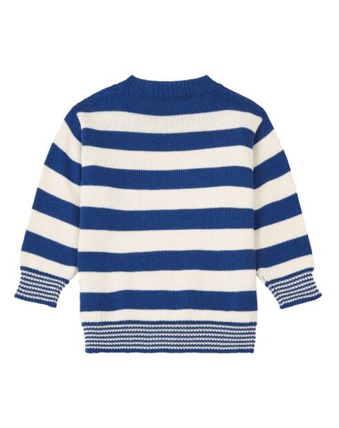 Pull Rayé bleu marine