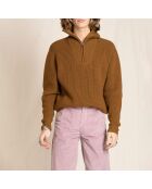 Pull en Laine Merinos mélangée Sasha camel